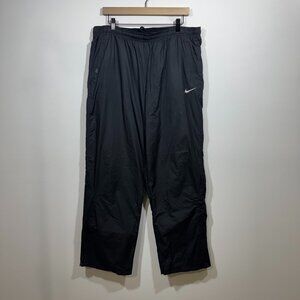 Nike Mens Tennis Nylon Track Pants Size XL Black Mesh Lined Warm Up New
